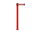 Montour Line Stanchion Belt Barrier Fixed Base Red Post 7.5ftRed Auth...Belt MSX630F-RD-AUTHRW-75